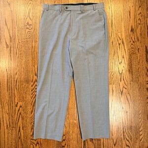Lauren Ralph Lauren Dress‎ Pants Mens 36x28 Hemmed Grey Flat Front Trousers
